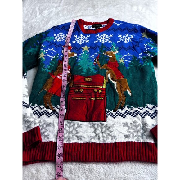 Blizzard Bay Ugly Christmas multicolored sweater women size large - Picture 5 of 5